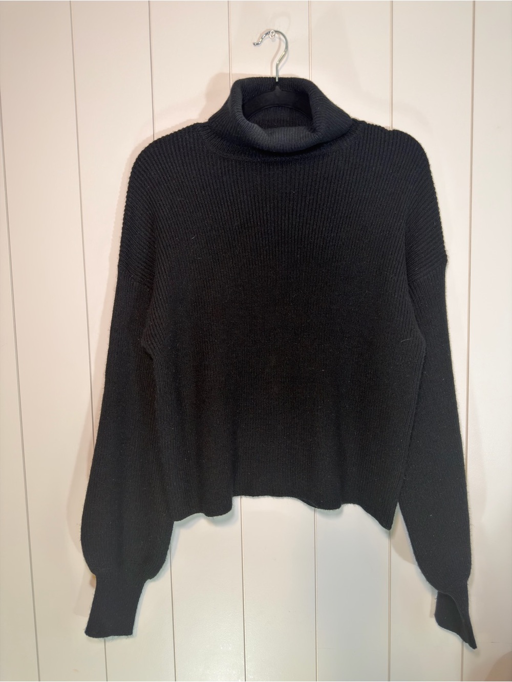 Urban Outfitters Black Ribbed Turtleneck Sweater